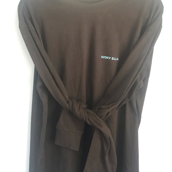 New Ivory Ella long sleeve black tee❤️ - Picture 8 of 8